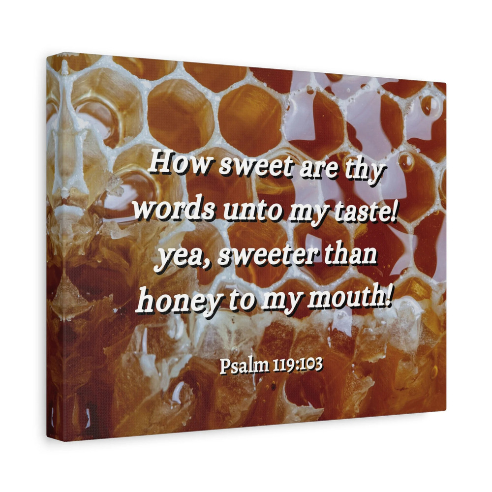 Scripture Walls Thy Words Psalm 119:103 Bible Verse Canvas Christian Wall Art